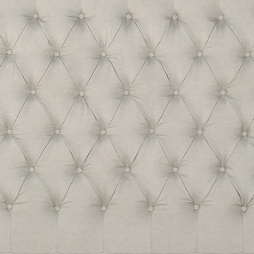 Bed Head King Size French Provincial Headboard Upholsterd Fabric Beige