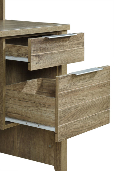 Study Desk with 2 Drawers Natural Wood like MDF Office Desk Table