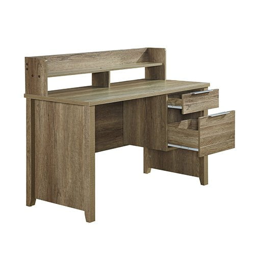 Study Desk with 2 Drawers Natural Wood like MDF Office Desk Table