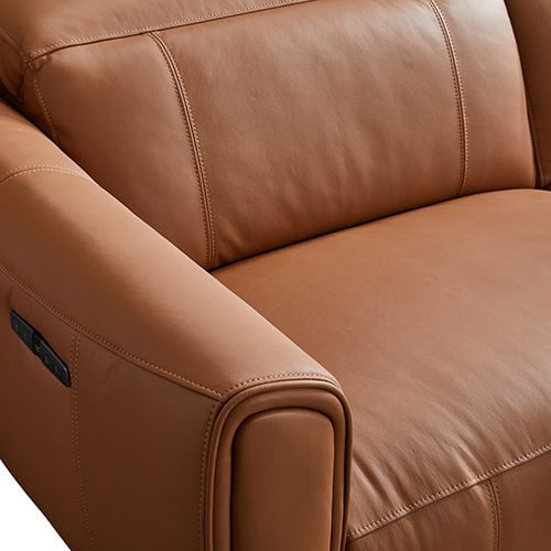 London 5 Seater Corner Sofa Chaise Genuine Leather Electric Recliner Power Slide Right Chaise