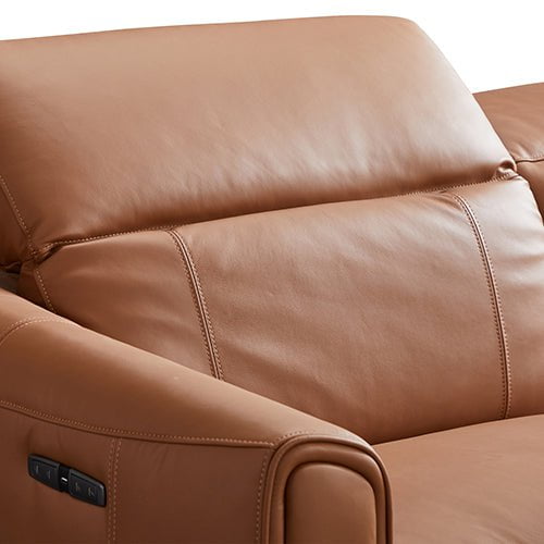 London 5 Seater Corner Sofa Chaise Genuine Leather Electric Recliner Power Slide Right Chaise