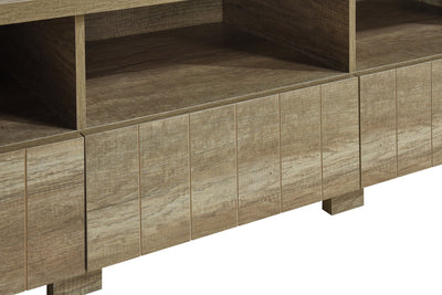 TV Cabinet 3 Storage Drawers with Shelf Natural Wood like MDF Entertainment Unit in Oak Colour