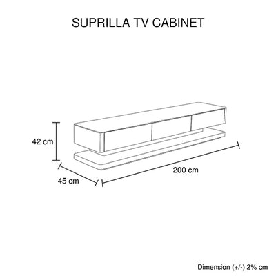 TV Cabinet with 3 Storage Drawers With High Glossy Assembled Entertainment Unit in Black colour