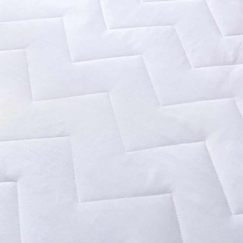 100% Ultra-Soft Cotton Quilted Anti-Microbial Mattress Cover Protector - Single Size