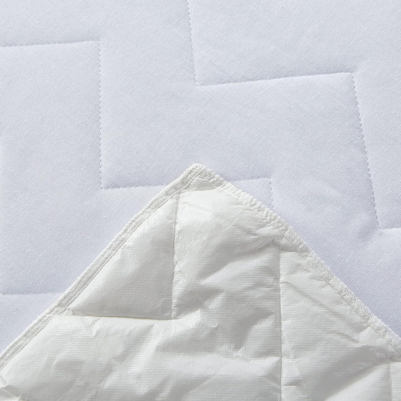 100% Ultra-Soft Cotton Quilted Anti-Microbial Mattress Cover Protector - Single Size