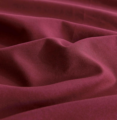 Vintage Washed Microfibre Quilt Cover Set (Burgundy, Single)