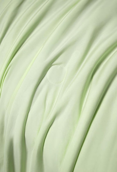 Ice Cooling Reversible Summer Comforter Blanket (Green and Grey, Single/Double)