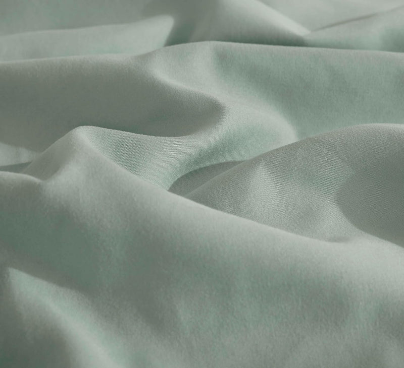 Vintage Washed Microfibre Quilt Cover Set (Sage, Double)