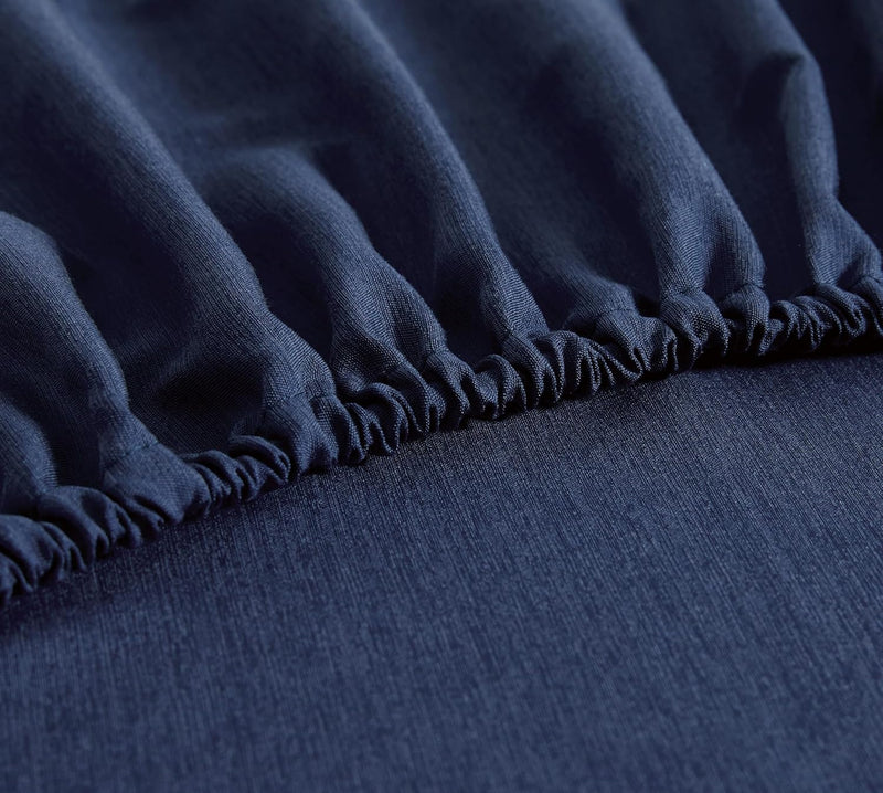 Bamboo Microfibre Sheet Set - Navy - Double