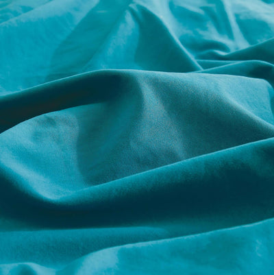 Vintage Washed Microfibre Sheet Set (Teal, Double)