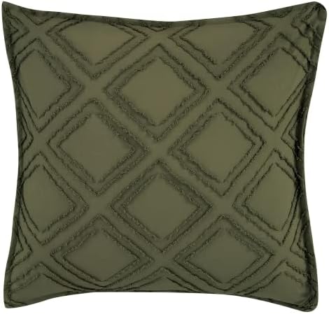 Tufted Microfibre Super Soft Cushion Cover - Khaki Green