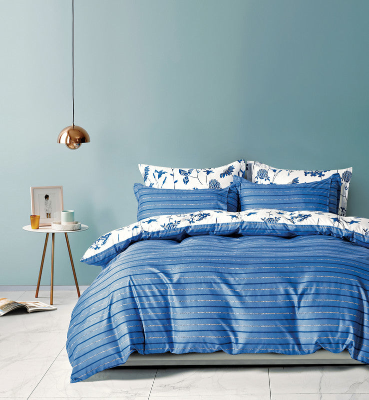 Microfiber Reversible Quilt Cover Set - Lin - Queen Size