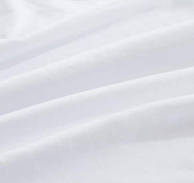 Vintage Washed Microfibre Sheet Set with 2 Pillowcases - White - Queen