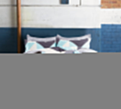 100% Cotton Reversible Quilt Cover Set - Modern City - King Size