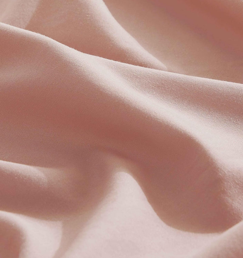 Vintage Washed Microfibre Quilt Cover Set (Pink, King)