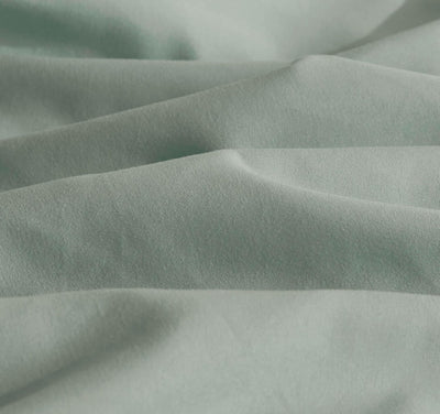 Vintage Washed Microfibre Quilt Cover Set (Sage, King)