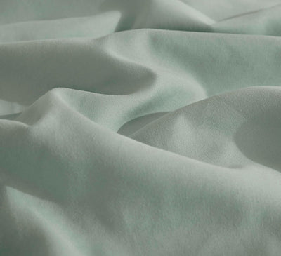 Vintage Washed Microfibre Quilt Cover Set (Sage, King)