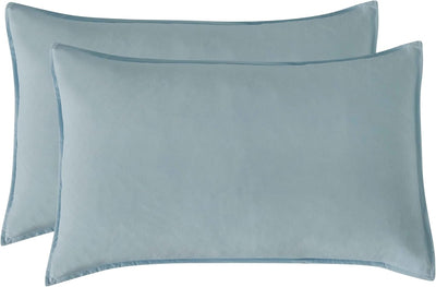 Vintage Washed Microfibre Sheet Set (Blue, King)