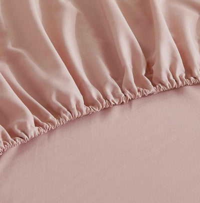 Vintage Washed Microfibre Sheet Set (Pink, King)