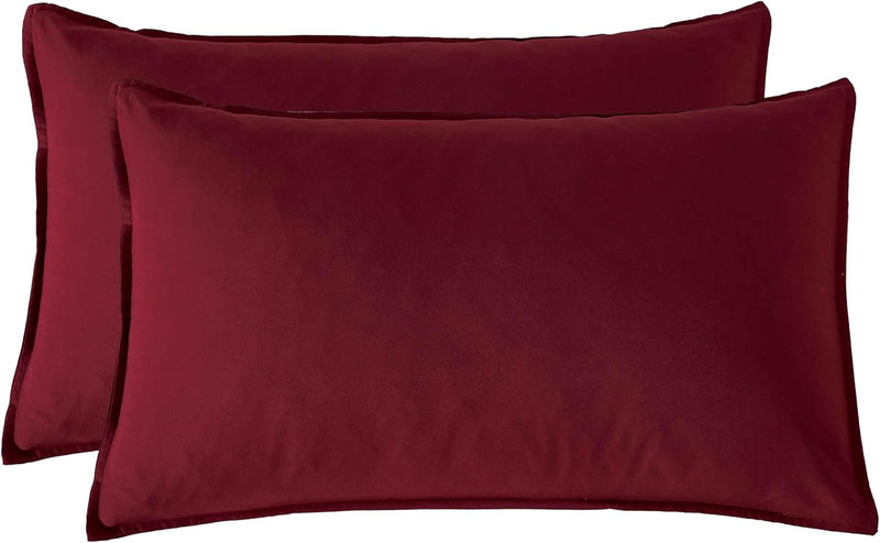 Vintage Washed Microfibre Sheet Set (Burgundy, King Single)