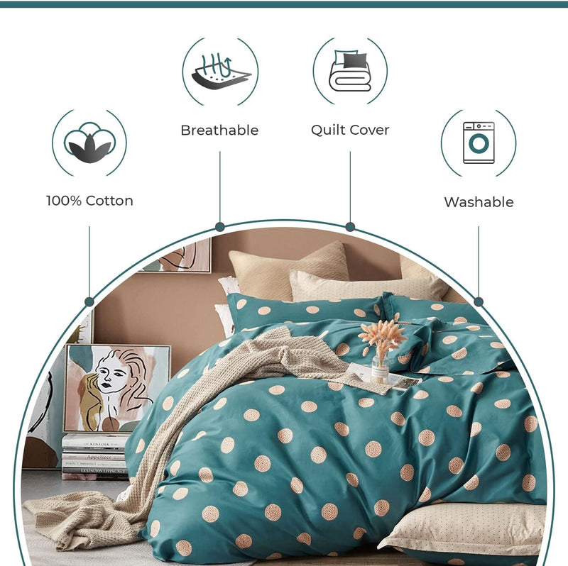 Gioia Casa 100% Cotton Hugo Reversible Printed Quilt Cover Set - Super King Size