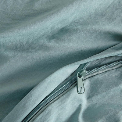 Vintage Washed Microfibre Quilt Cover Set (3Pcs) - Seafoam - Super King Size