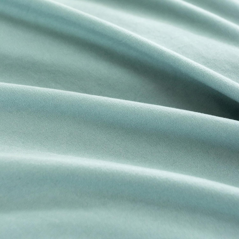 Vintage Washed Microfibre Quilt Cover Set (3Pcs) - Seafoam - Super King Size