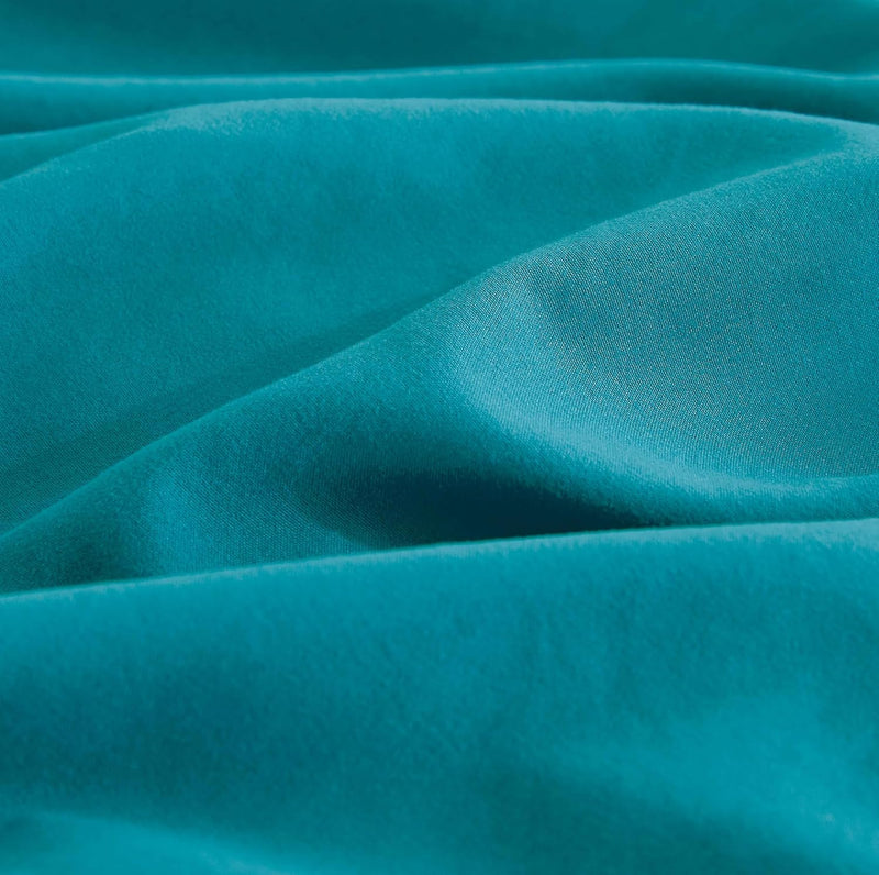 Vintage Washed Microfibre Quilt Cover Set (Teal, Super King)