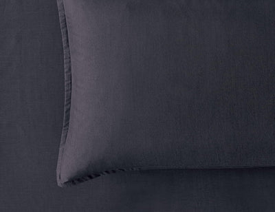 Bamboo Microfibre Standard Pillowcase x2 (one pair) - Charcoal