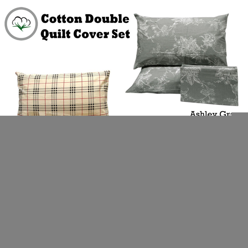 Pure Cotton Oxford Quilt Cover Set Double