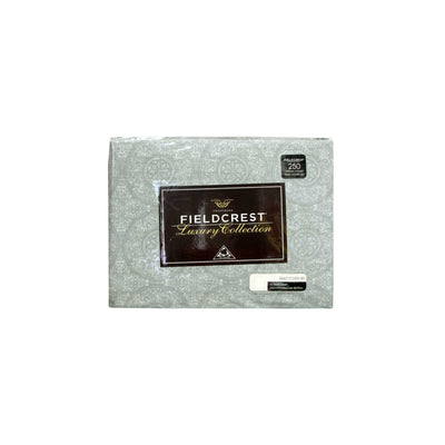 Fieldcrest Cotton Reversible Mandala Silver Quilt Cover Set Queen
