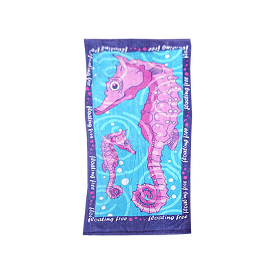 Extra Large Beach Towel N Bag Seahorse