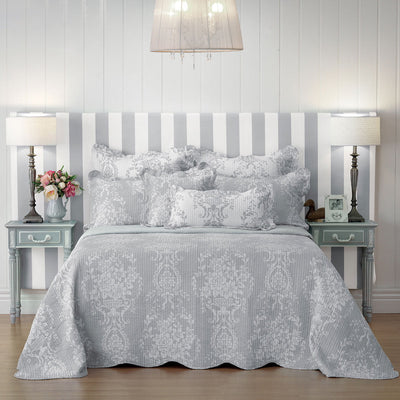 Bianca Florence Grey Bedspread Set Queen