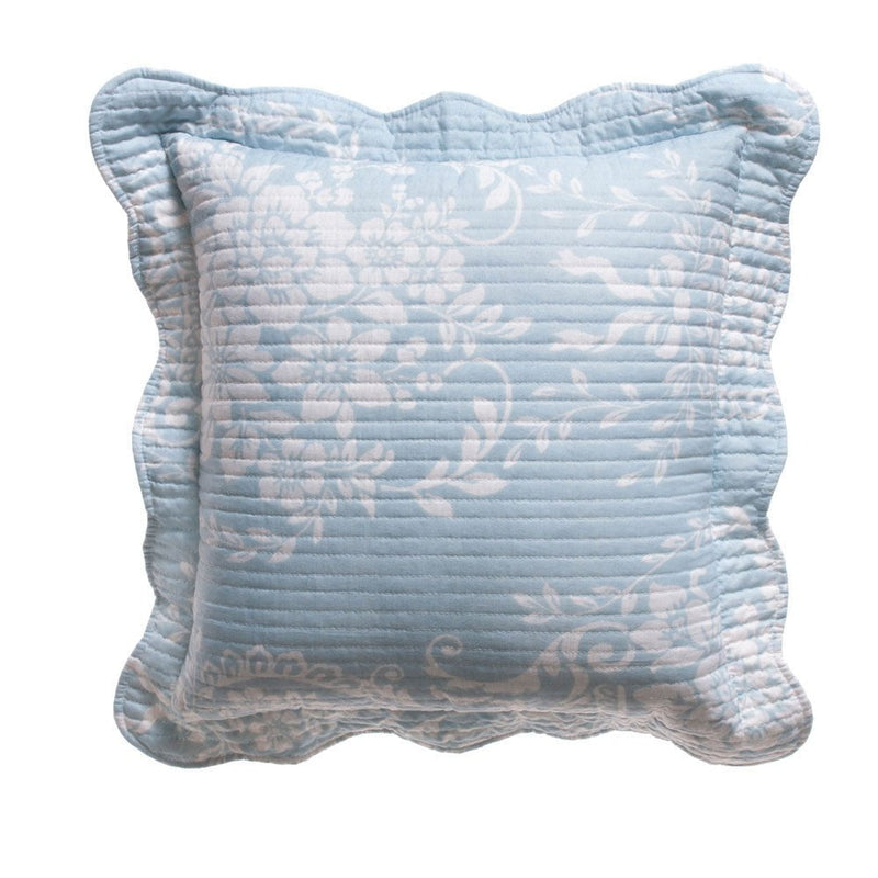 Bianca Florence Blue White Square Cushion