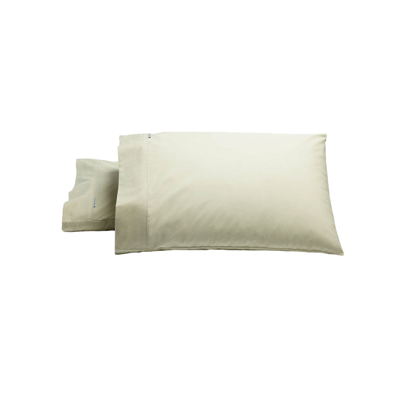 Bianca Pair of Heston Cotton Percale Standard Pillowcases Stone