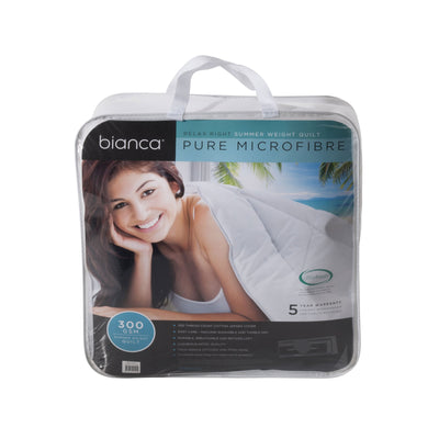 Bianca 300GSM Relax Right Summer Microfibre Quilt Double