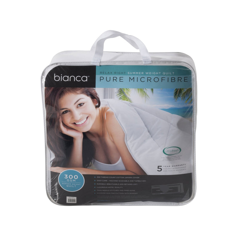 Bianca 300GSM Relax Right Summer Microfibre Quilt Super King