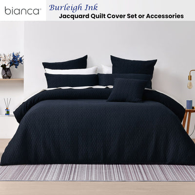Bianca Burleigh Ink Jacquard Quilt Cover Set King