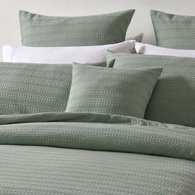 Bianca Kahlani Sage Waffle Quilt Cover Set Single