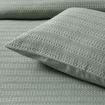 Bianca Kahlani Sage Waffle Quilt Cover Set Single