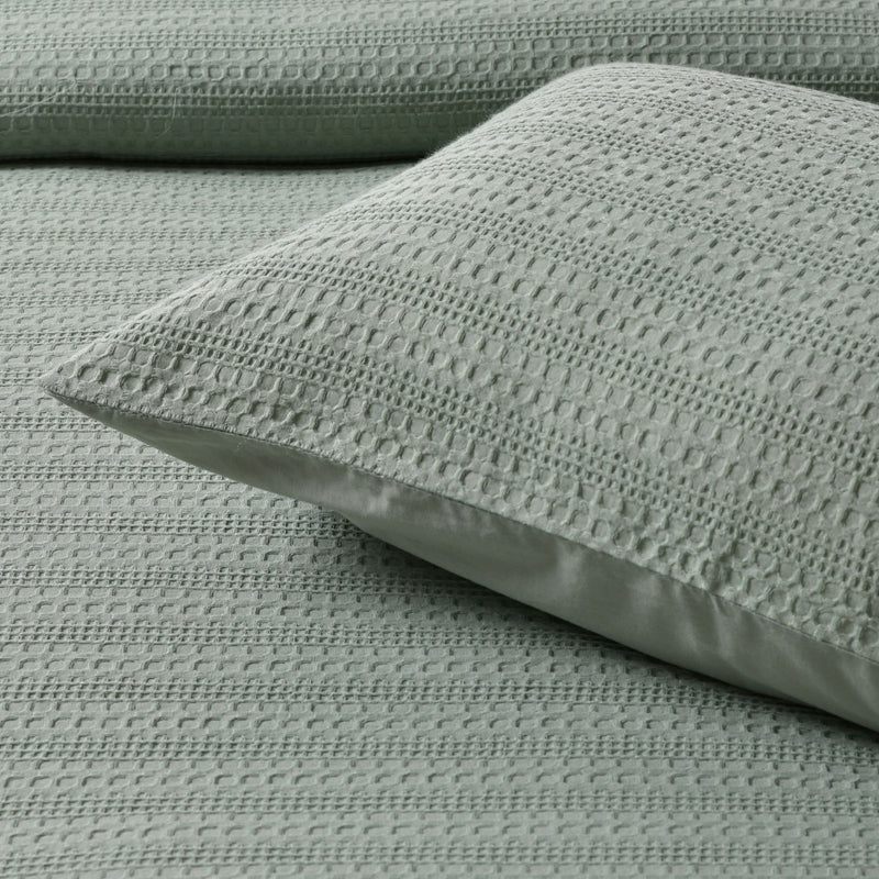 Bianca Kahlani Sage Waffle Quilt Cover Set Single