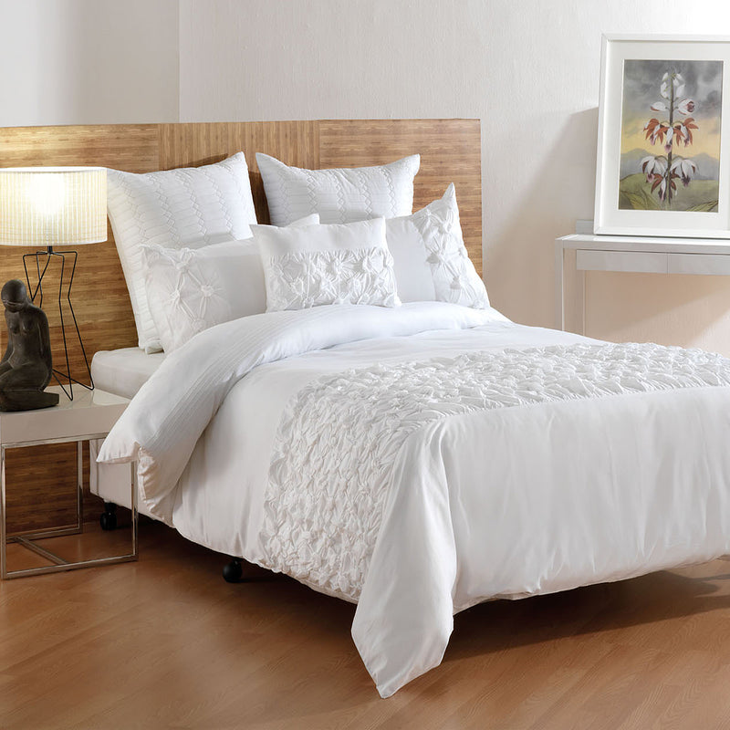 Bianca Miranda White Quilt Cover Set Queen