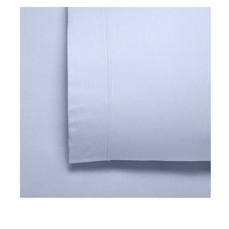 Bianca Fletcher Flannelette Cotton Sheet Set Steel Blue Super King