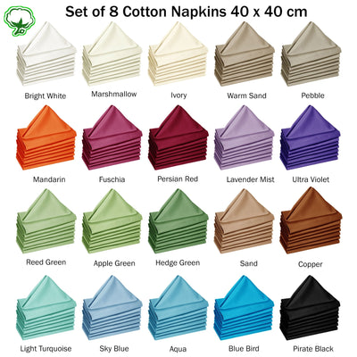 Hoydu Set of 8 Cotton Napkins Mandarin