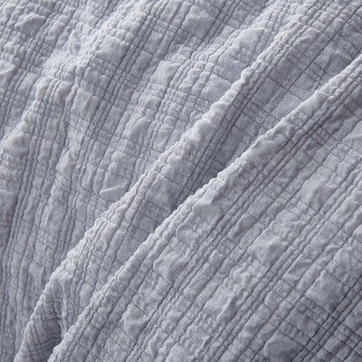 Accessorize Augusta Grey Ruched Quilt Cover Set Double