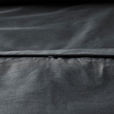 Accessorize Charcoal 400TC Charcoal Bamboo Cotton Double Stitched Quilt Cover Set Single
