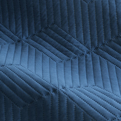 Ardor Maxwell Navy Embossed Vintage Washed Quilt Cover Set King