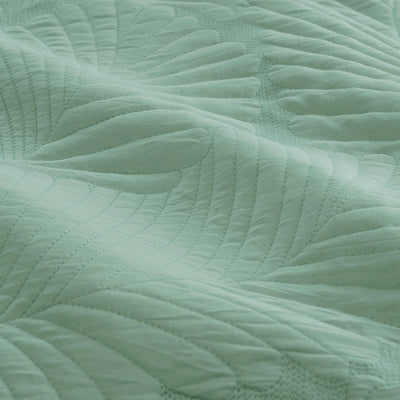 Ardor Molly Palm Green Quilted Quilt Cover Set Queen