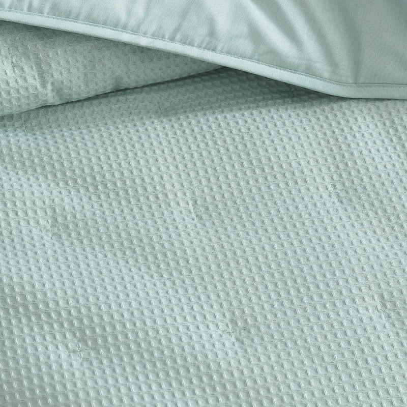 Platinum Collection Ascot Surf Textured Waffle Weave Coverlet Single/Double