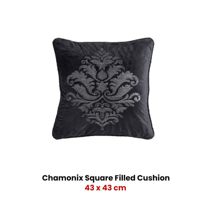 Davinci Chamonix Silver Square Filled Cushion 43 x 43cm